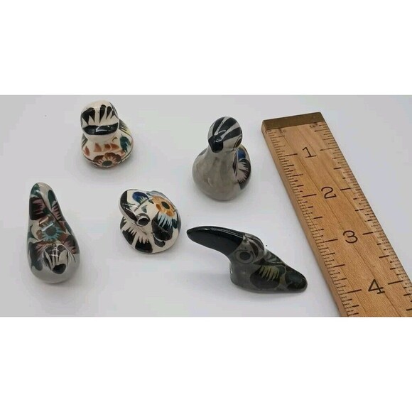 5 Mini Tonala Animals Frog Toucan Duck Birds - Picture 8 of 9